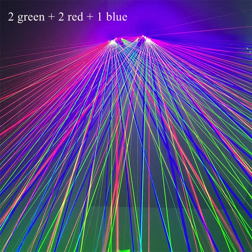 Cool Rechargeable Lamps Laser Gloves Glasses RGB Festive Days Atmosphere Blue Party Outdoor Dance Stage Props Red Lights Green - view 5