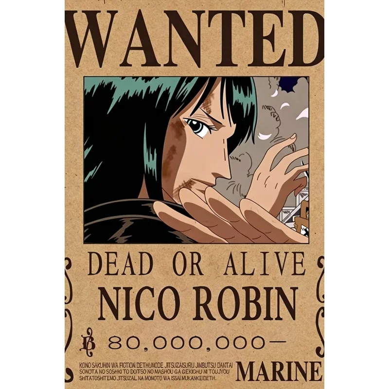 One Piece Wanted Poster Leinwanddruck Bild Wandkunst Kopfgeld Anime Wandbild Schlafzimmer Wanddekoration Luffy Zoro Wohnzimmer Heimdekoration