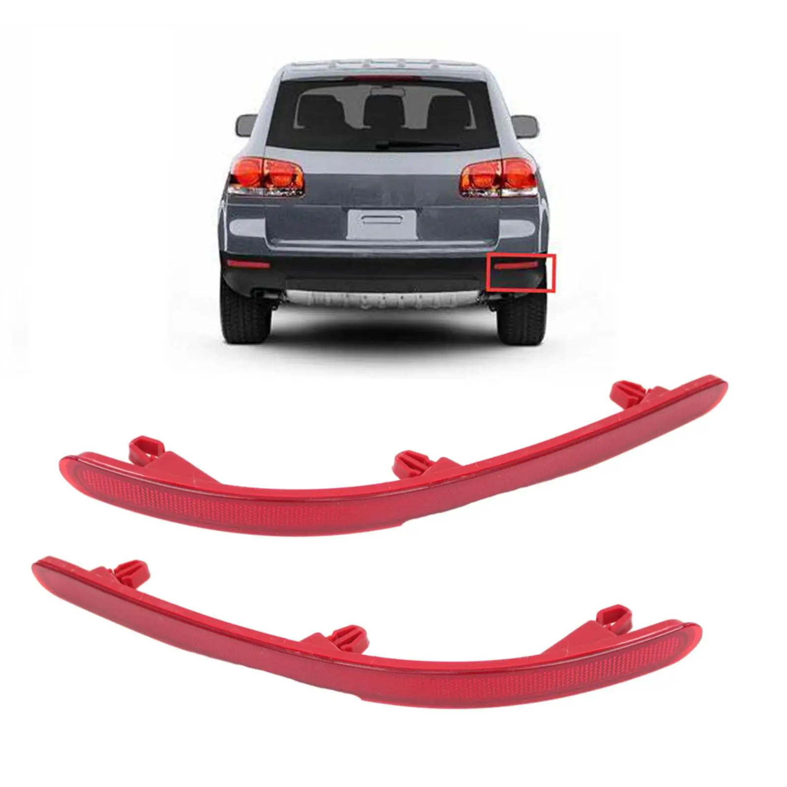 Car Rear Bumper Lamp Reflector Easy Installation Directly Replace High Performance for VW Touareg 2002-2010 Car Accessories