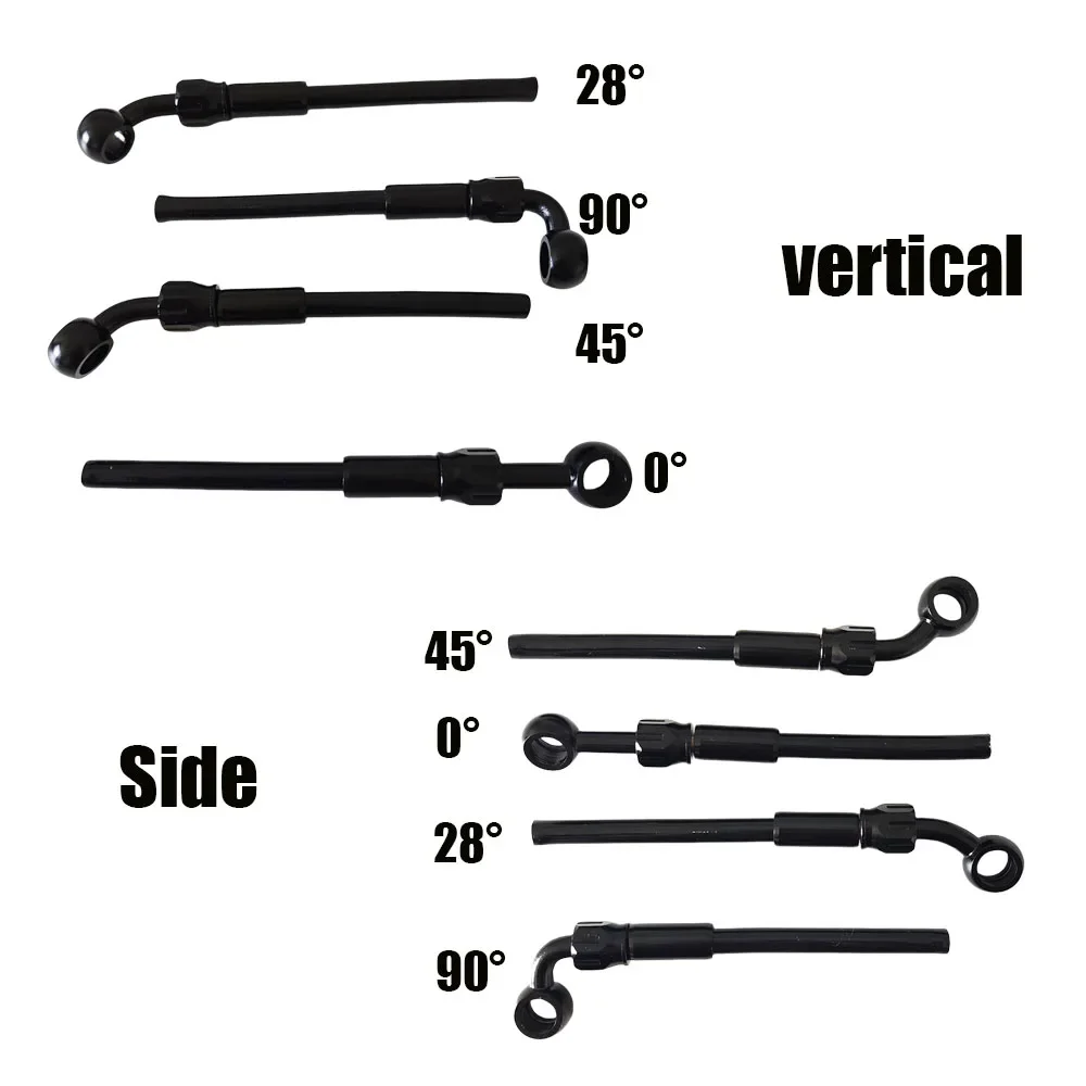 AN3 0-28-45-90 Derajat 30-500Cm Saluran Rem Sepeda Motor Diperkuat Selang Minyak Tabung Radiator Kopling Pipa Hidrolik