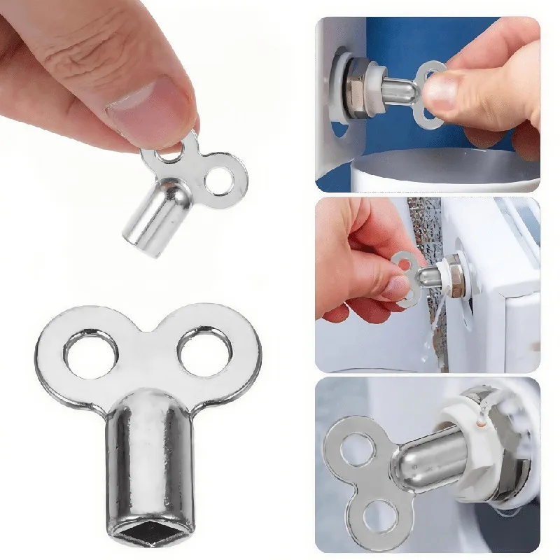 10pcs Alloy Radiator Exhaust Valve Key Square Socket Radiator Accessory Heater Exhaust Key For Standard Heating Valves
