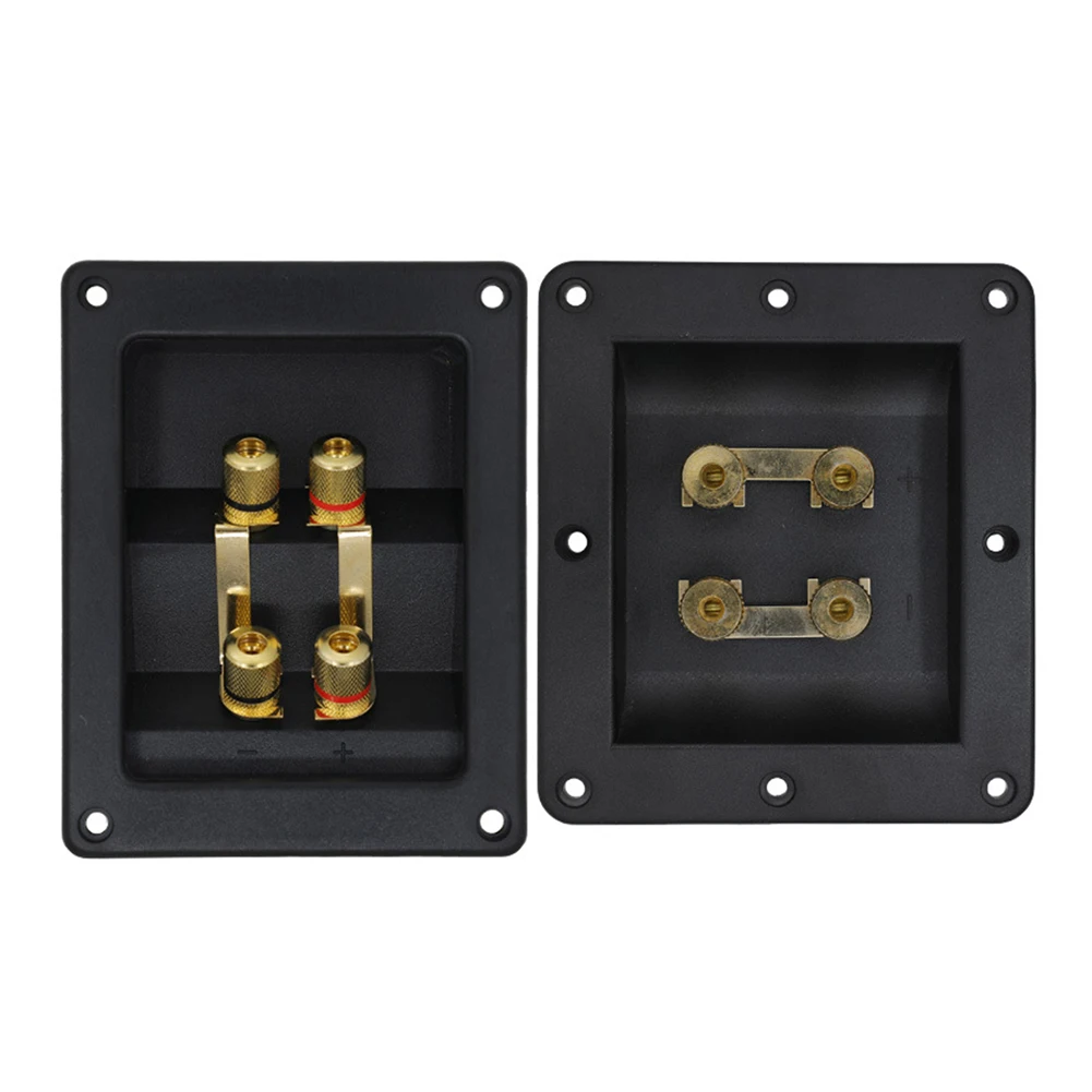 2PCS/set Speaker Pure Copper Connection Piece Speaker Wiring Connectors Four Junction Box Connection DIY Speaker Accessories