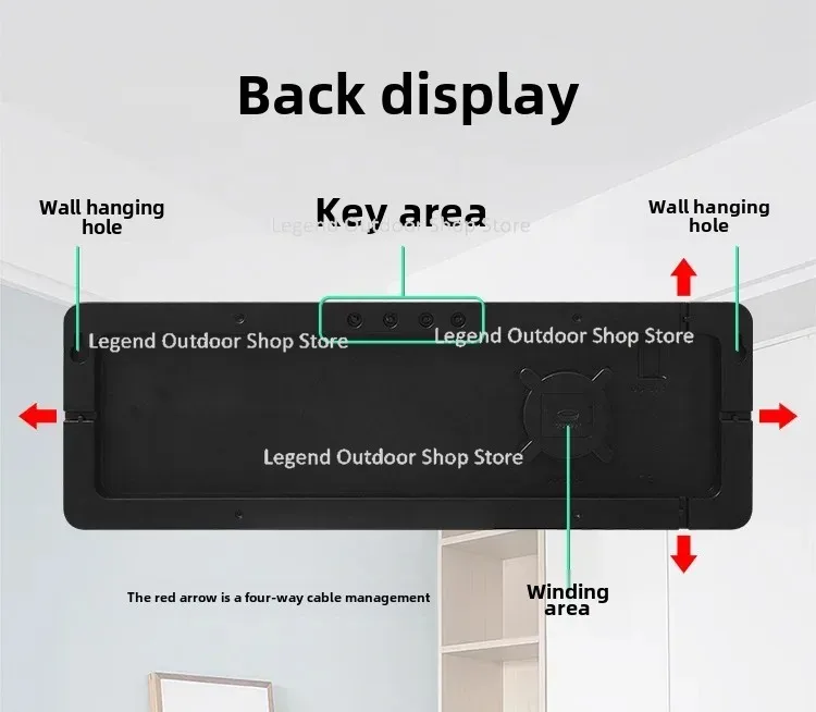 13,16 بوصة شاشة كبيرة وظيفة عرض ساعة الشمال ساعة رقمية بسيطة غرفة المعيشة وحدة إضاءة LED جداريّة على مدار الساعة 6626 #6