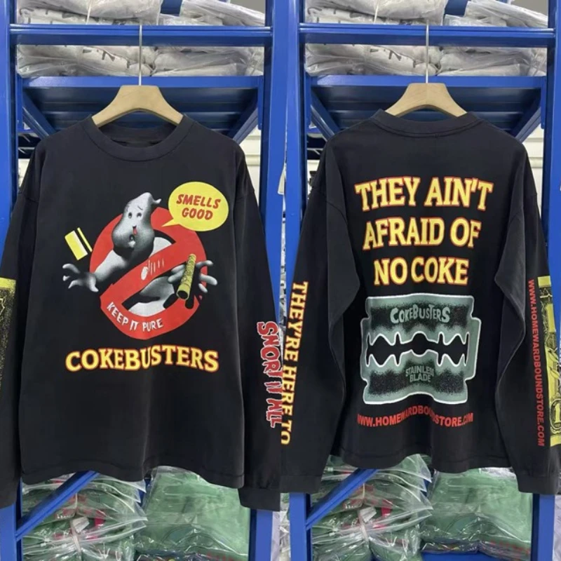 

2025ssLong Sleeve T Shirt Men Women Letters Print Cotton Pattern Loose Tee Tops