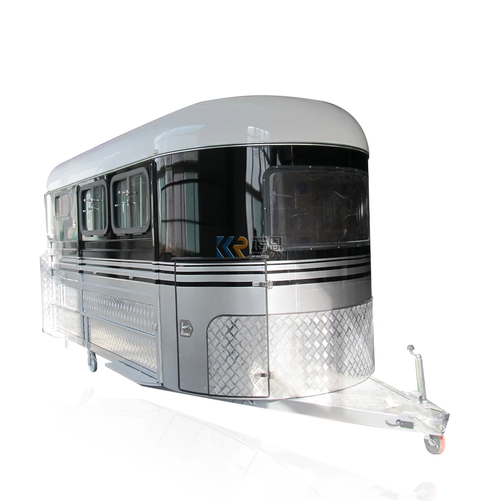 Horse Trailer Standard Angle Load Hot Sale 3 Horse Transport Trailer Excellent Made In China Luxury Style