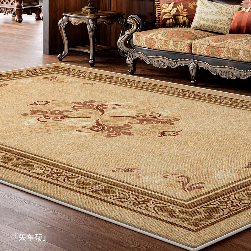 Living Room Carpet Retro Europe Wipe Clean Bedroom Rug American Style Ethnic Sofa Coffee Table Floor Mat Persian Rug