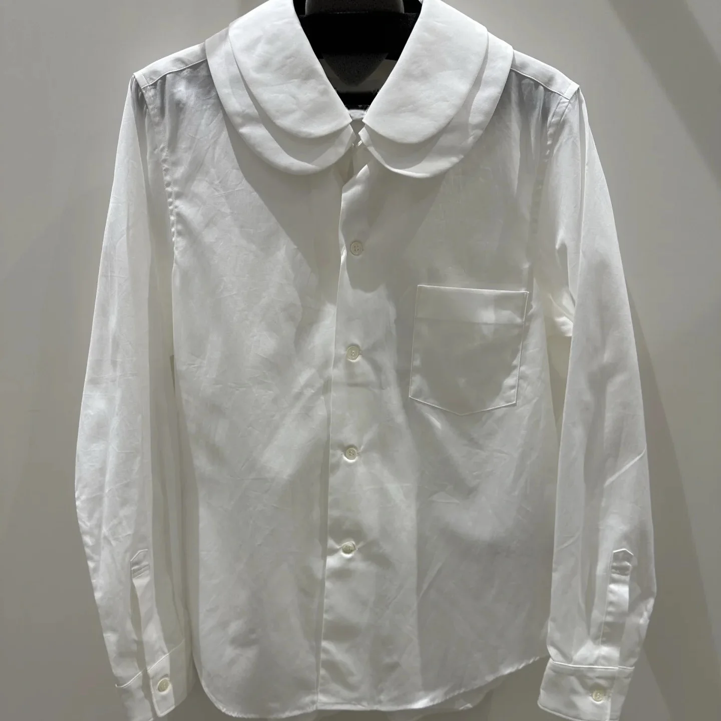 เสื้อผ้าผู้หญิงสไตล์ญี่ปุ่น แขนยาว คอตุ๊กตา ผ้าฝ้ายเนื้อนุ่ม สไตล์ลำลอง แฟชั่นฤดูใบไม้ผลิ-ฤดูร้อน รุ่นใหม่ล่าสุด ผ้าสองชั้น