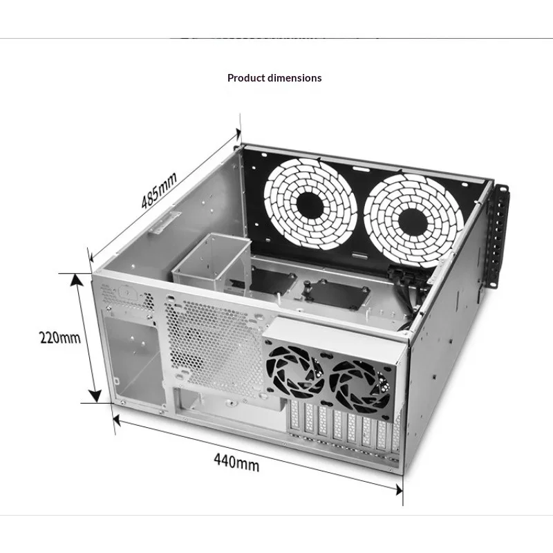 5U Server Chassis for Rackmount, SSI-EEB Support, Dual 180mm Fans Included, 8 PCI Slots, Anti-Theft Lock