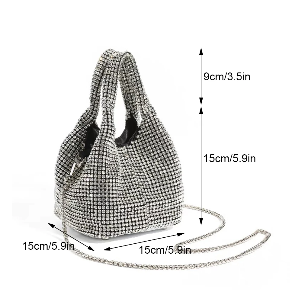 Le donne Bling Bling Sparkle Purse dichiarazione glamour ovunque vanno di dimensioni compatte e portatili uniche