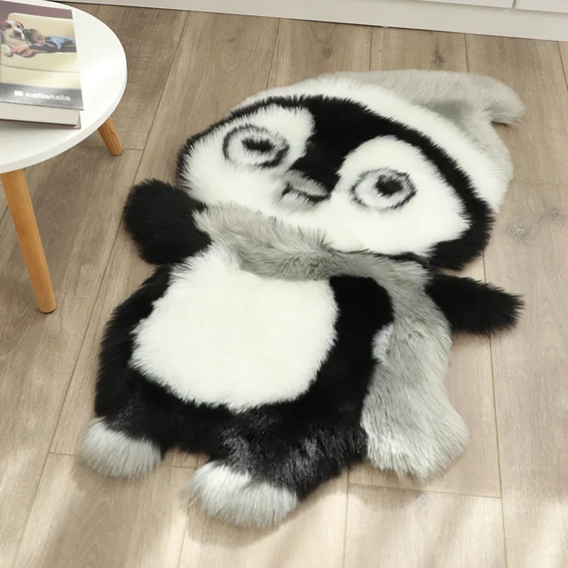 

Cartoon Cute Penguin Panda Koala Shape Plush Carpets Multiple Sizes Available Imitation Wool Home Decoration Soft Warm Door Mats