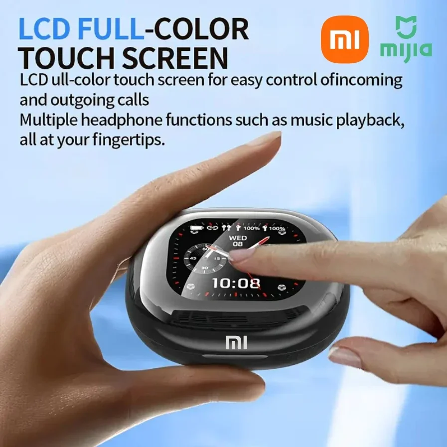 Xiaomi q16pro sem fio bluetooth 5.3 fones de ouvido esportes redução ruído à prova dwaterproof água inteligente tela toque pendurado