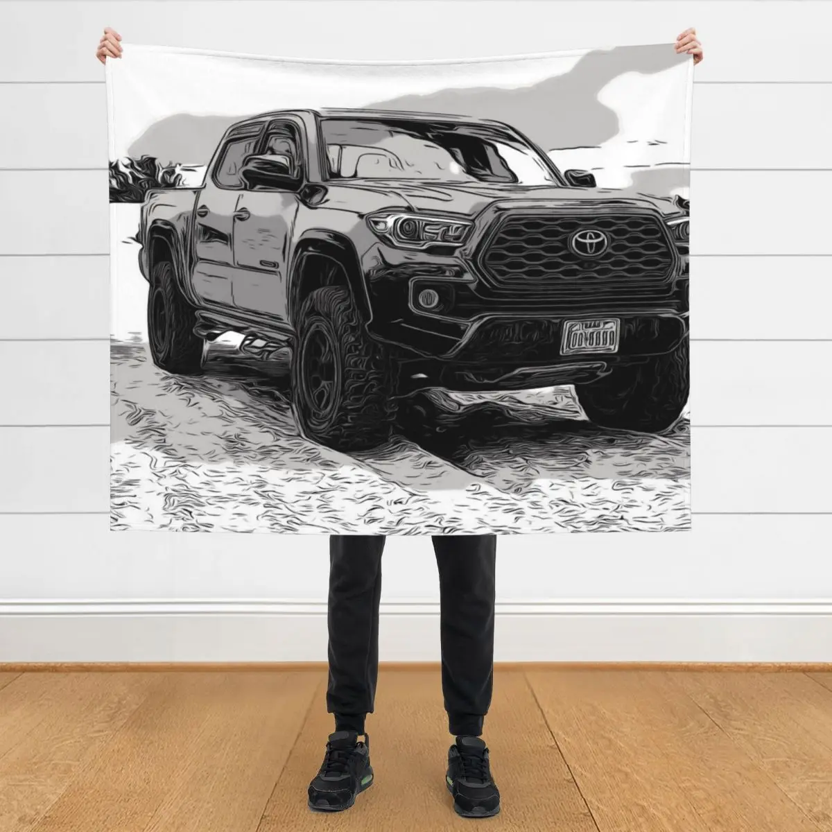 

Tacoma truck Throw Blanket Cute Plaid Flannel Camping Kid'S Blankets