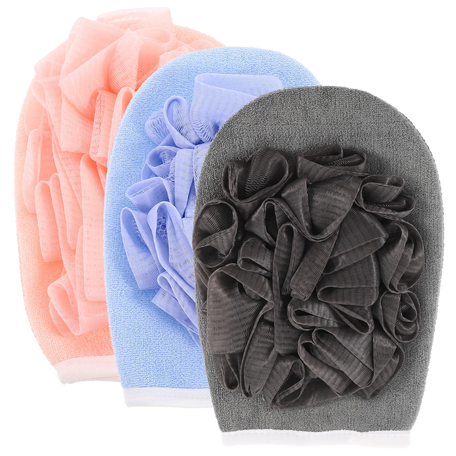 3 قطعة نوع القفازات غسل المناشف الثقيلة حمام الغسيل قفازات لتدليك الظهر التطهير الغبار الحرة الاستحمام اليومي الأساسية