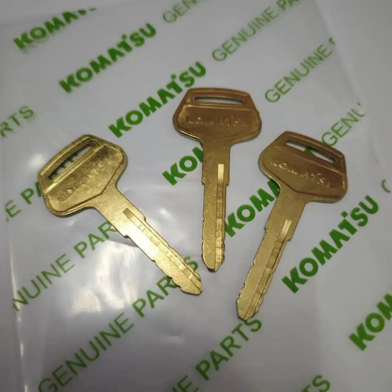 3pcs excavator ignition key parts For Komatsu PC-7 series 60/120/130/200/210/220/ 300/360-7 copper