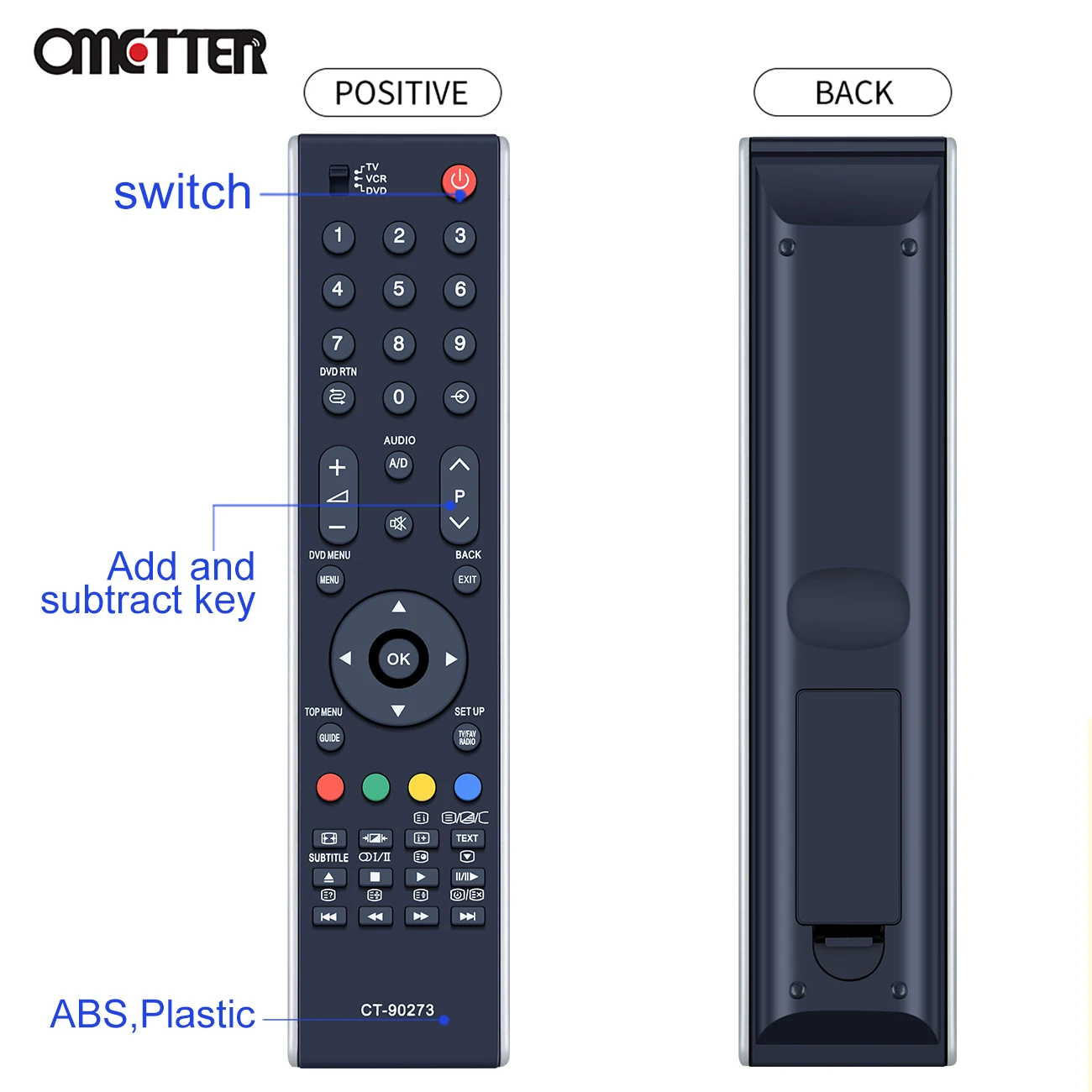 Neue CT-90273 passt für Toshiba Plasma TV Fernbedienung 32C3030D 37C3030D 37X3030D 42C3030D 42X3030D