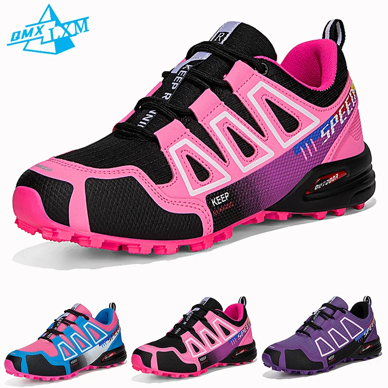 

Женская походная обувь 2025, дышащая амортизирующая уличная прогулочная дорожная обувь, сверхлегкие кроссовки на шнуровке для скалолазания и бега на велосипеде