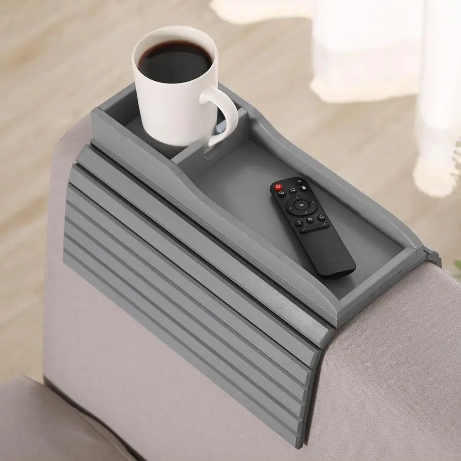 

Couch Cup Holder, Anti Falling Couch Drink Holder, Natural Bamboo Sofa Cup Holder Armrest Tray, More Safe for You Family, Portab