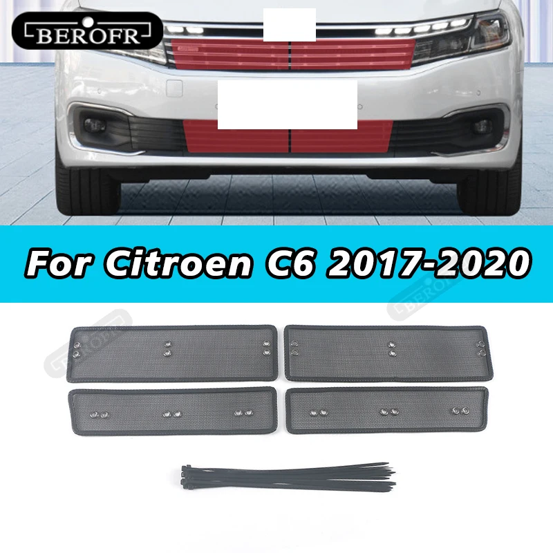 For Citroen C6 2017-2020 Insect Net Stainless Steel Car Water Tank Protection Grid Mosquito Repellent Sundries Accessories