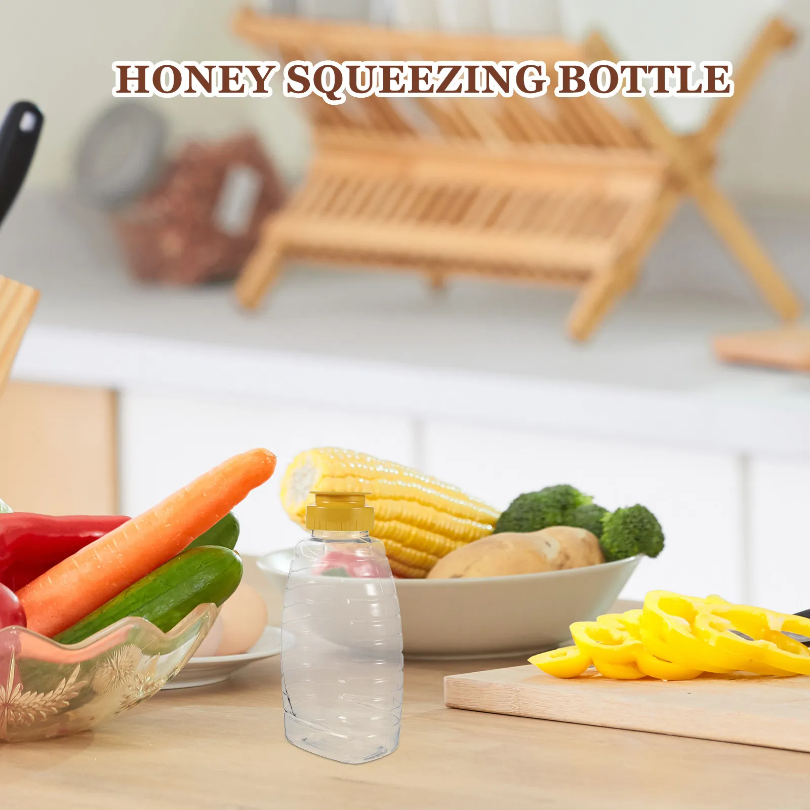 2 Botellas Dispensadoras de Miel de Plástico Transparente, Herméticas, Portátiles, con Boquilla, para Salsas y Condimentos, Ideales para Barbacoa