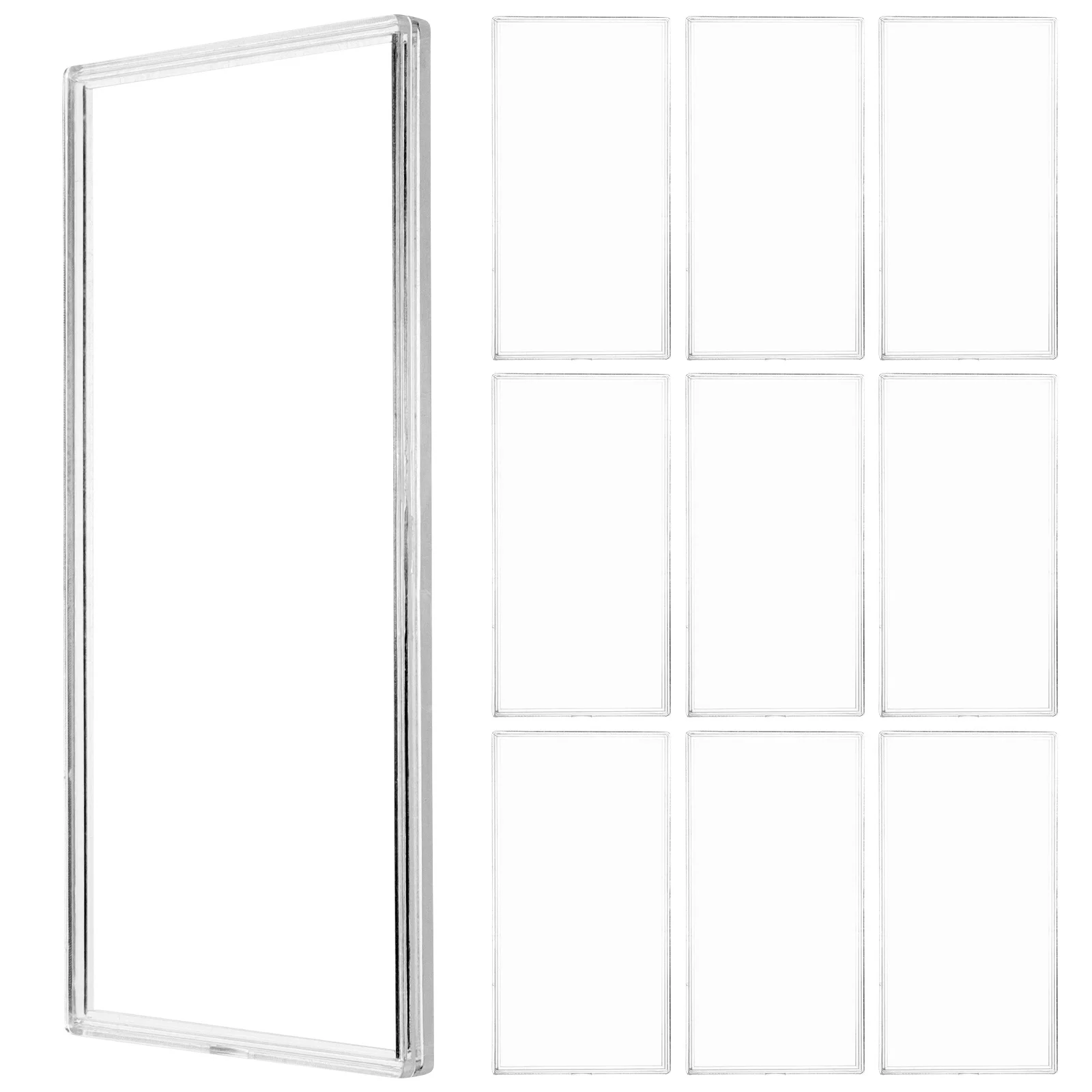 10Pcs Paper Money Box Transparent Banknote Collection Holder Premium Plastic Currency Organizer for Cash Stamp Document Storage