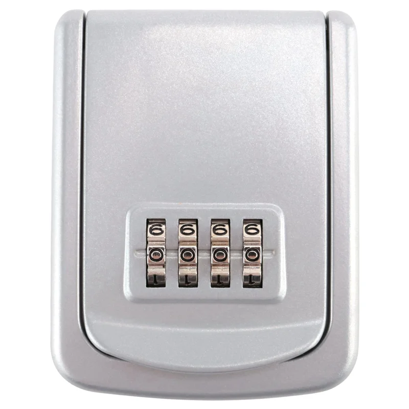 2X Key Lock Box Wall Mounted 4 Digit Combination Lock Box For House Key Weatherproof Security Key Storage Lock Box