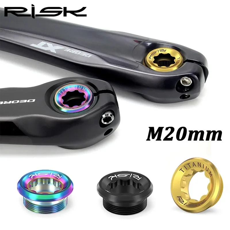 خطر غطاء كرنك الدراجة M20 التيتانيوم دراجة كرنك تثبيت المسمار ل Shimano XT XTR SLX Deore الدراجة الجبلية المتكاملة سلسلة كرنك
