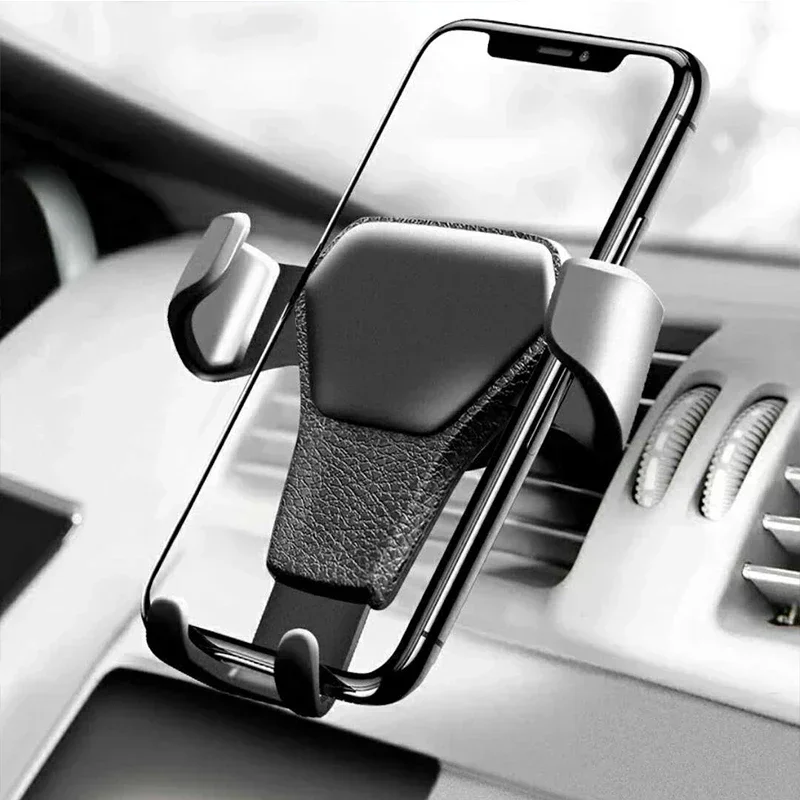 Support de téléphone automatique universel Gravity – Support de clip de ventilation de voiture pour iPhones, Samsung et tous les smartphones (support de téléphone portable)
