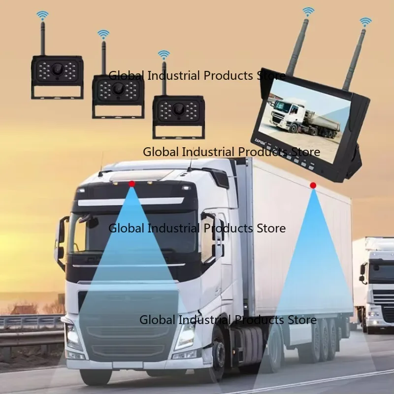 7 Inch Wireless Car Rear View Camera AHD DVR Night Vision Reverse Backup Recorder with Wifi Display for Bus And Truck