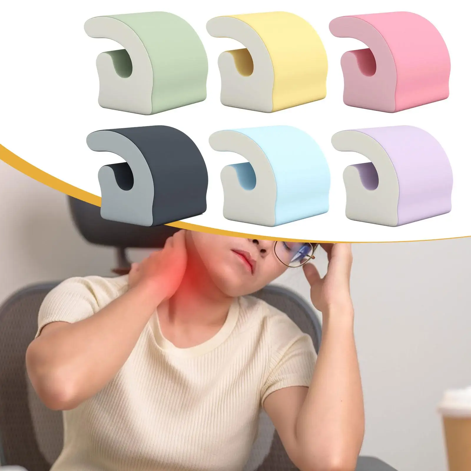 وسادة دعم الرقبة قابلة للتنفس مريحة لاستراحة الغداء والمكتب المنزلي والمدرسة #4