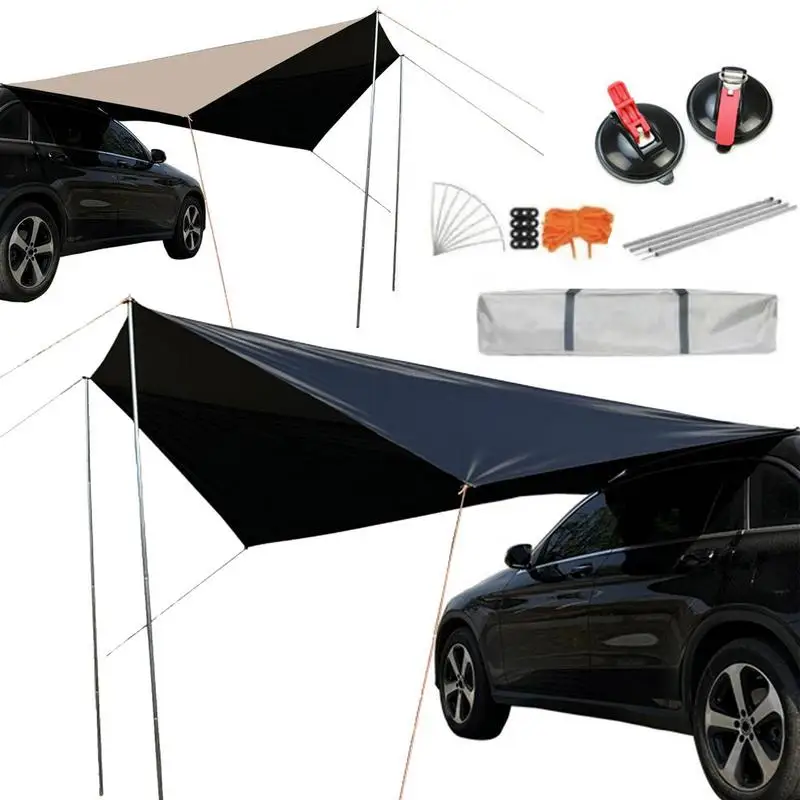 

Car Rear Door Awning Auto Trunk Tent Sunshade Waterproof Car Side Awning Roof Top Tent Portable Automobile Rooftop Rain Canopy