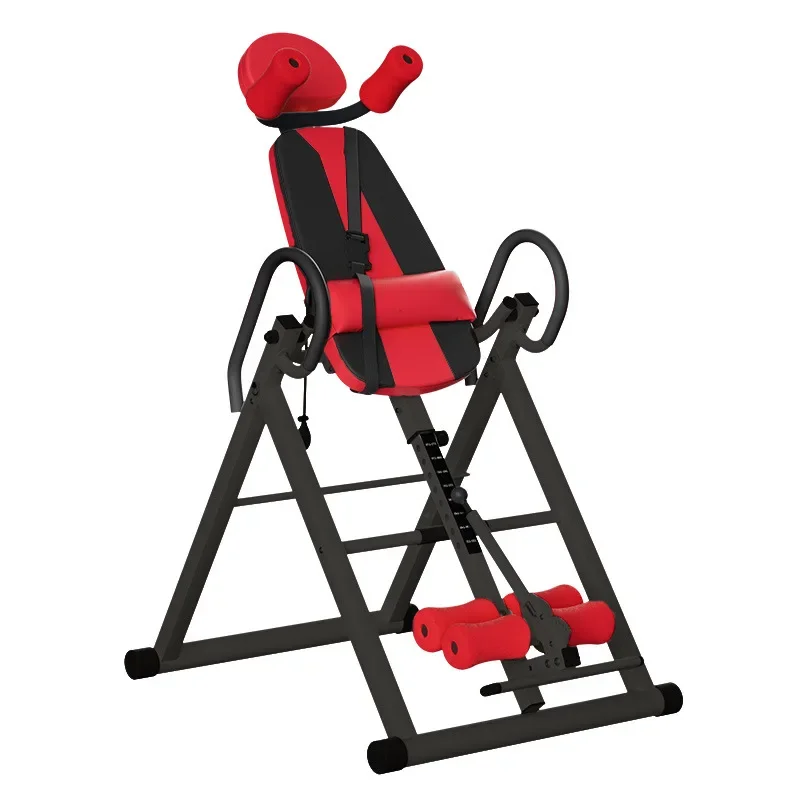 Inversion Table with Adjustable Headrest, Reversible Ankle Holders with Therapy