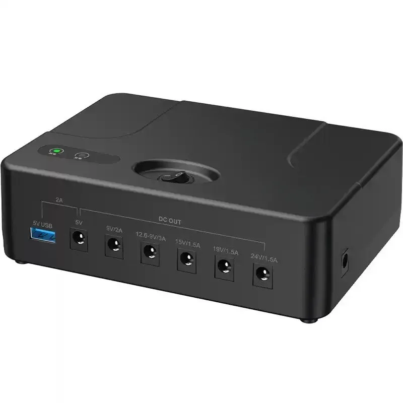 Multifunctional 42000mAh Backup Lithium Battery: 12V/24V/5V-19V UPS for Router/Optical Modem/LED Lights