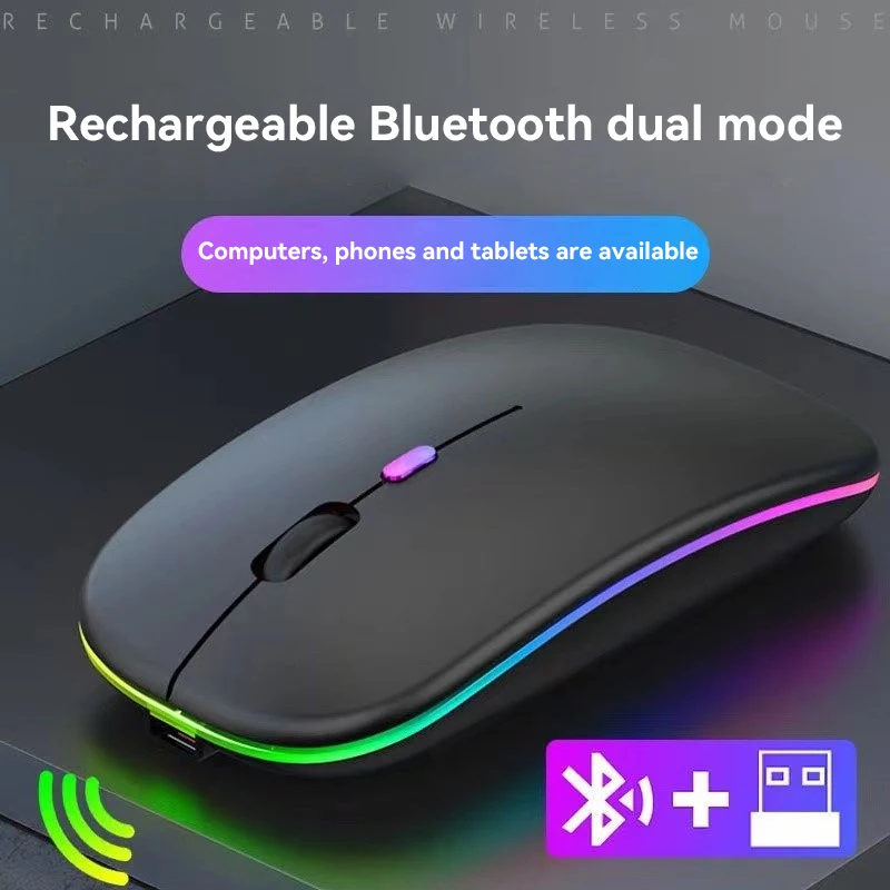 ماوس Xiaomi ثنائي الوضع لاسلكي من النوع C قابل لإعادة الشحن 1600 ديسيبل متوحد الخواص ماوس مكتب محمول صامت مريح لأجهزة الكمبيوتر المحمول MacBook اللوحية