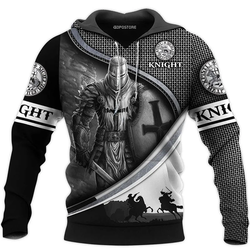 2024 New Hoodies 3D Print Hooded Sweatshirt Same Style For Men And Women Casual Fashion Pullover Crusade Theme Tops Coat Male