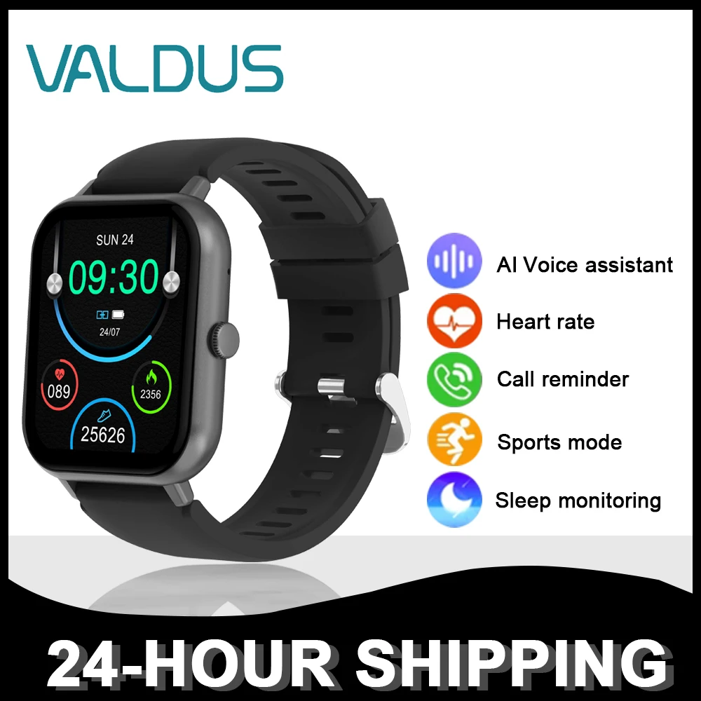 VALDUS 2024 New VS04 Smartwatch Bluetooth Call AI Voice Assistant Heart Rate Detection Sports Mode Call Notification Smartwatch