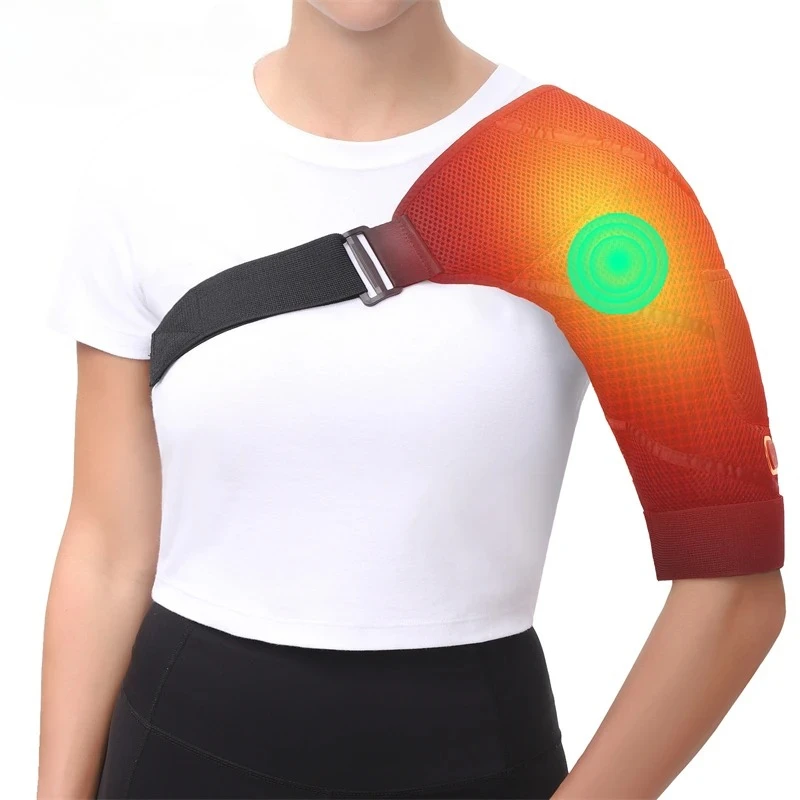 

Unisex Adjustable Magnet Shoulder Brace Pad Self Heating with Heat Therapy for Frozen Shoulder Pain Relief Massager