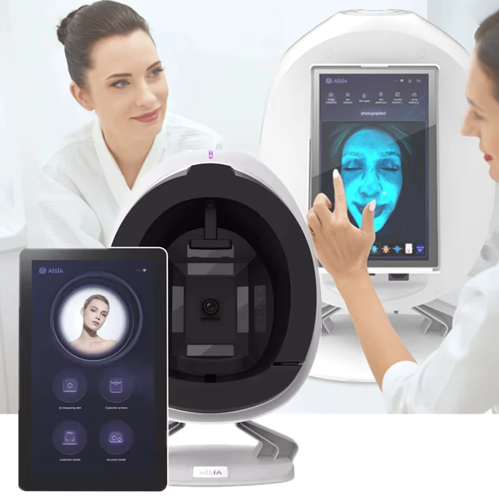 

AISIA Q1 3D AI Facial Skin Analyzer Detection Skin Problem Diagnosis 8 Spectrum Professional Analysis Beauty Salon Equipment