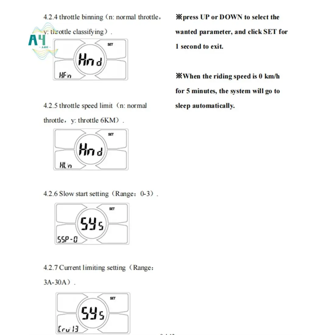 A40Z-5S Protocol 24V 36V 48V LCD C600 Big 4 Inch Big Screen Electric Bicycle Display With Waterproof Connector