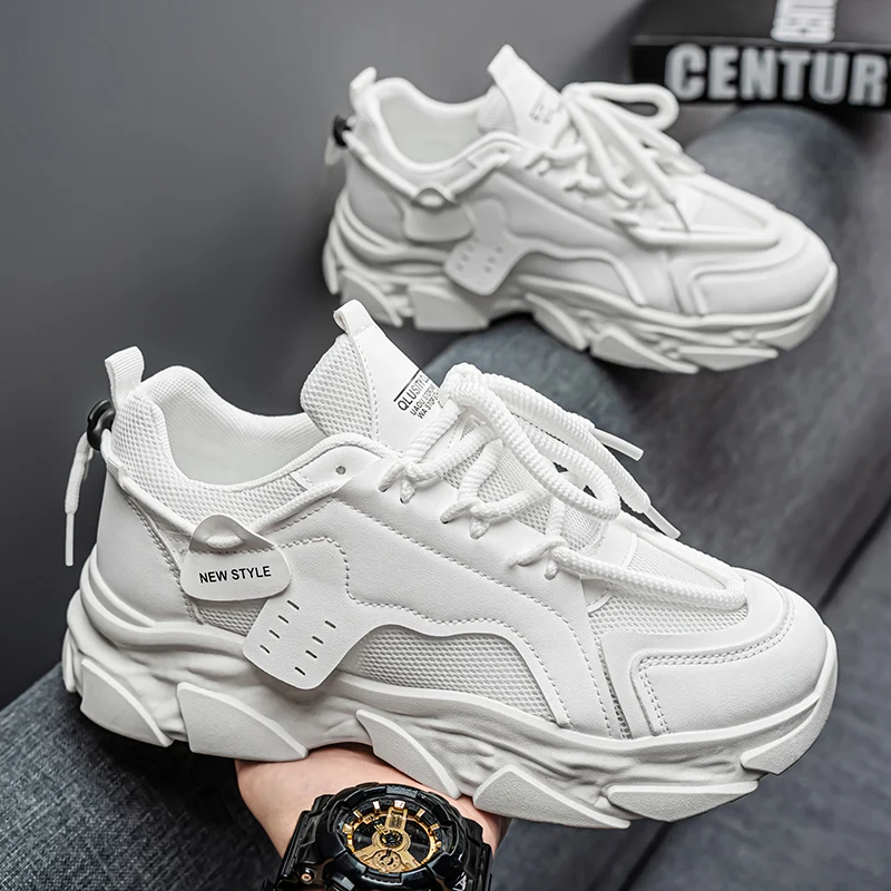 

Men's Shoe Breathable Thick Soled Casual Sneakers Outdoor Running Four Seasons New Tennis Men Soft Soles Comfort Male Sneakers