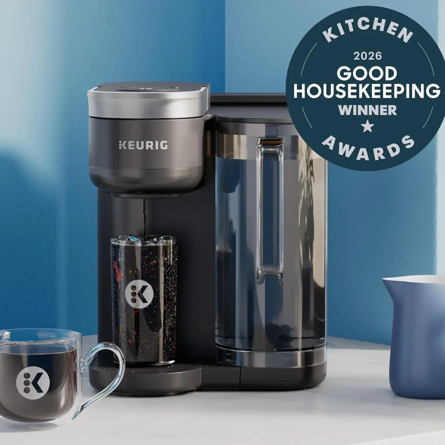 FirmHome StoreSingle Serve K - Cup Pod Coffee Brewer With BREWID And MultiStream Technology, 78 Oz, Black, For Home
