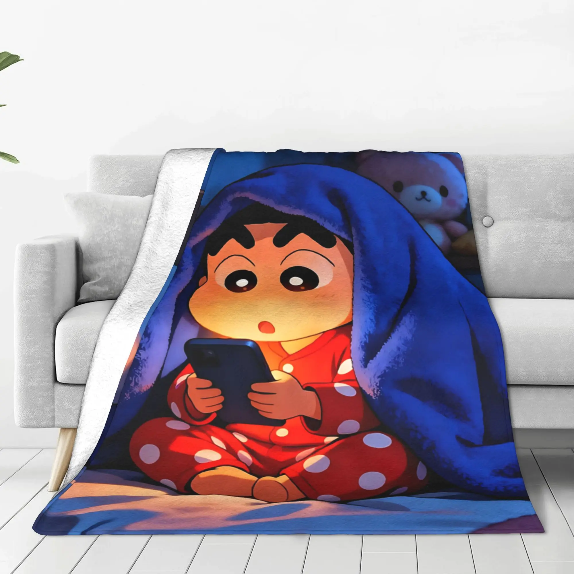 1PC Home Crayon Shin chan‌s  Blanket Throw Super Cosy Plush Living Room Sofa