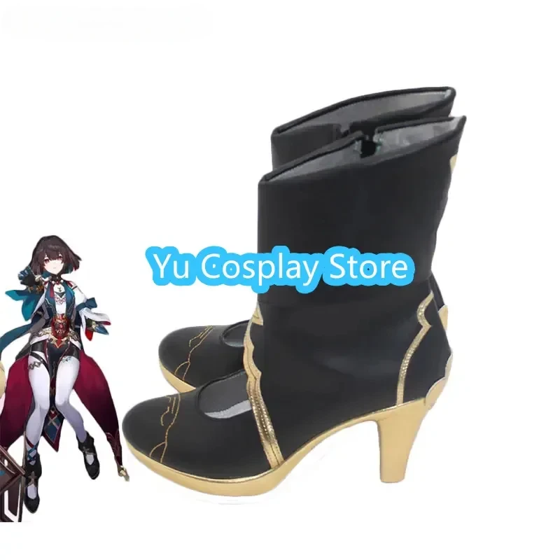 Gioco Honkai Star Rail Xueyi Scarpe Cosplay Scarpe in pelle PU Stivali di carnevale di Halloween Cosplay Prop su misura