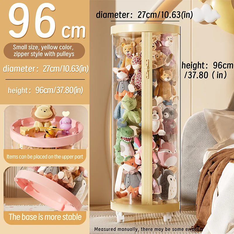 Transparante pop opbergdoos knuffel organisatie speelgoed opbergbuis DIY rits bakken kind kerstcadeau kinderspeelgoed organisator