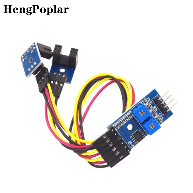 DC 3.3V-5V Motor Tester Speed Measuring Sensor Detection Module With Optocouplers Dupont Wires 2 PCB Sensor Board