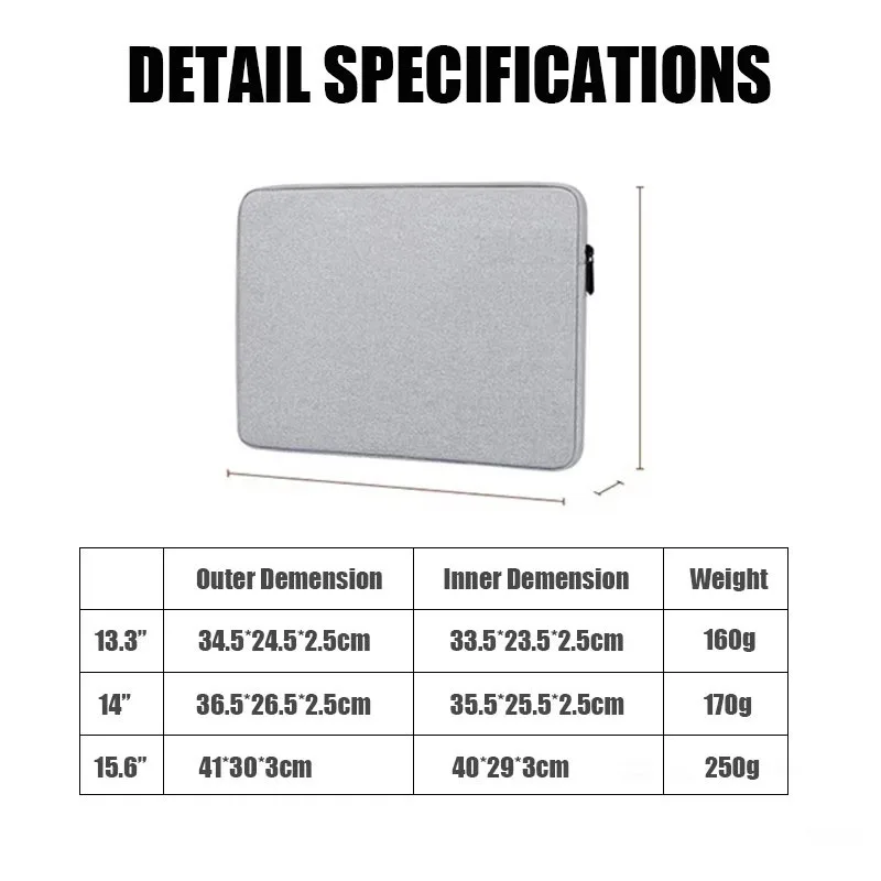 노트북 슬리브 케이스 13.3 14 15.6인치 노트북 여행용 가방 (맥북 에어 프로 14인치 호환) 남녀공용 충격 방지 케이스