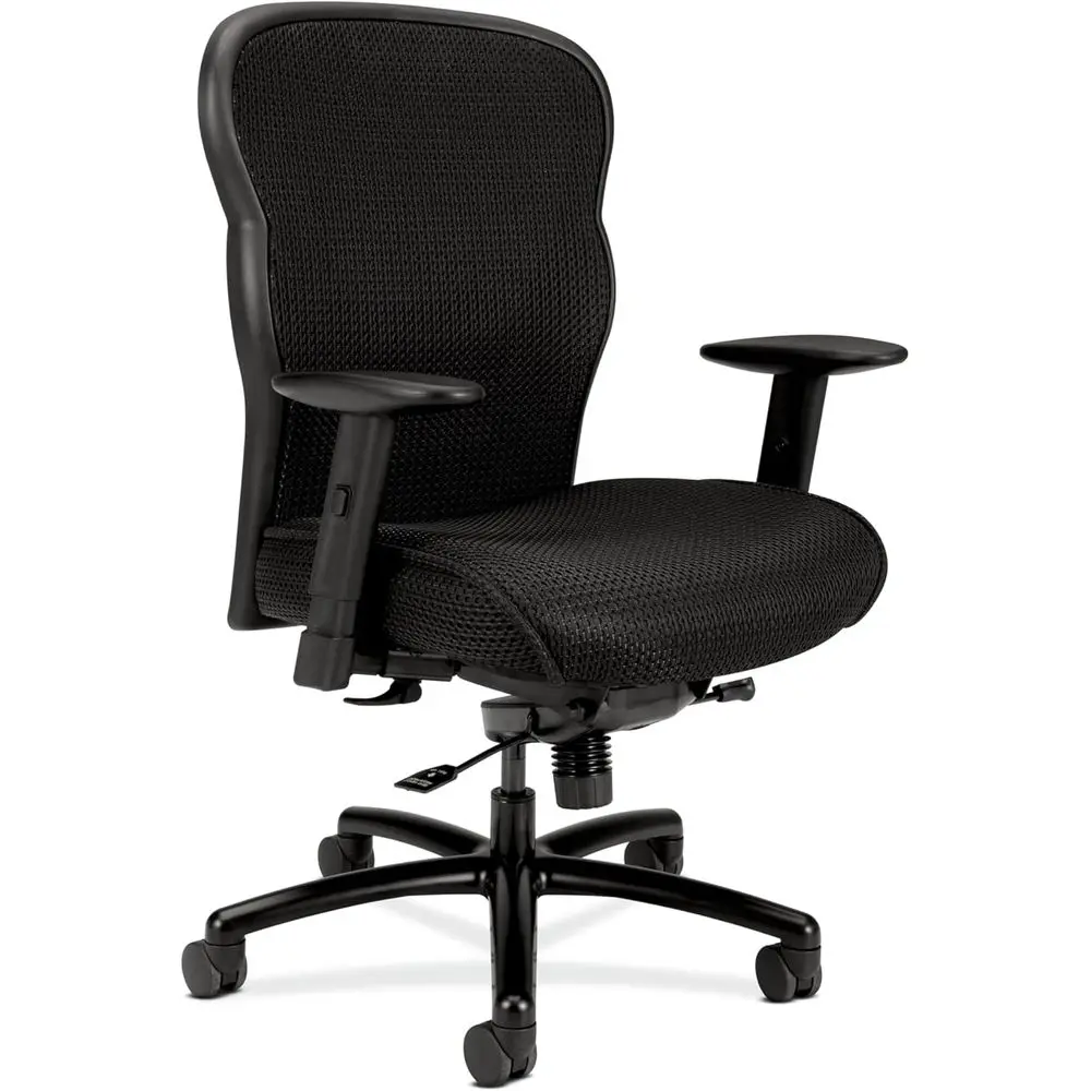 

Ergonomic High-Capacity Mesh Office Chair with Adjustable Arms, 360° Swivel, Heavy Duty Recline, Black