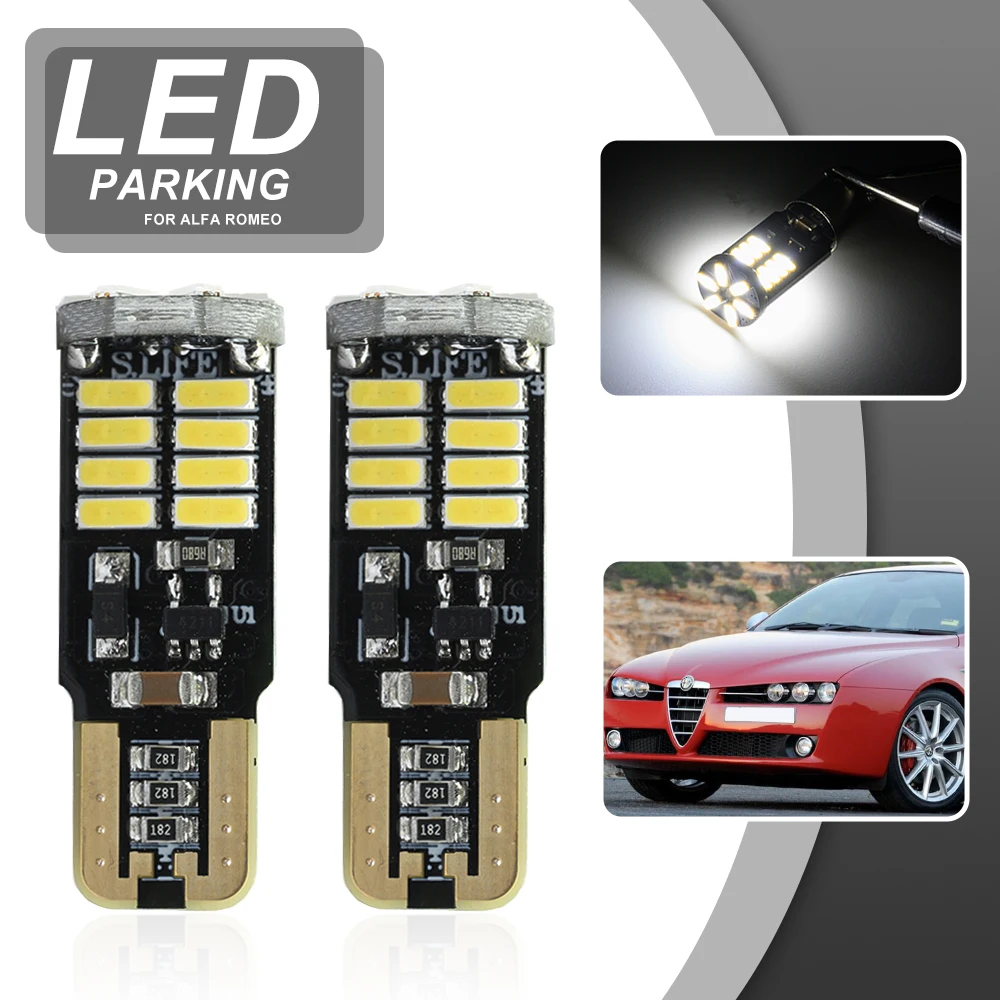 2x For Alfa Romeo 159 147 156 166 Giulietta GT Mito T10 W5W 194 168 Led Parking Position Lights Car Interior Lighting Bulbs