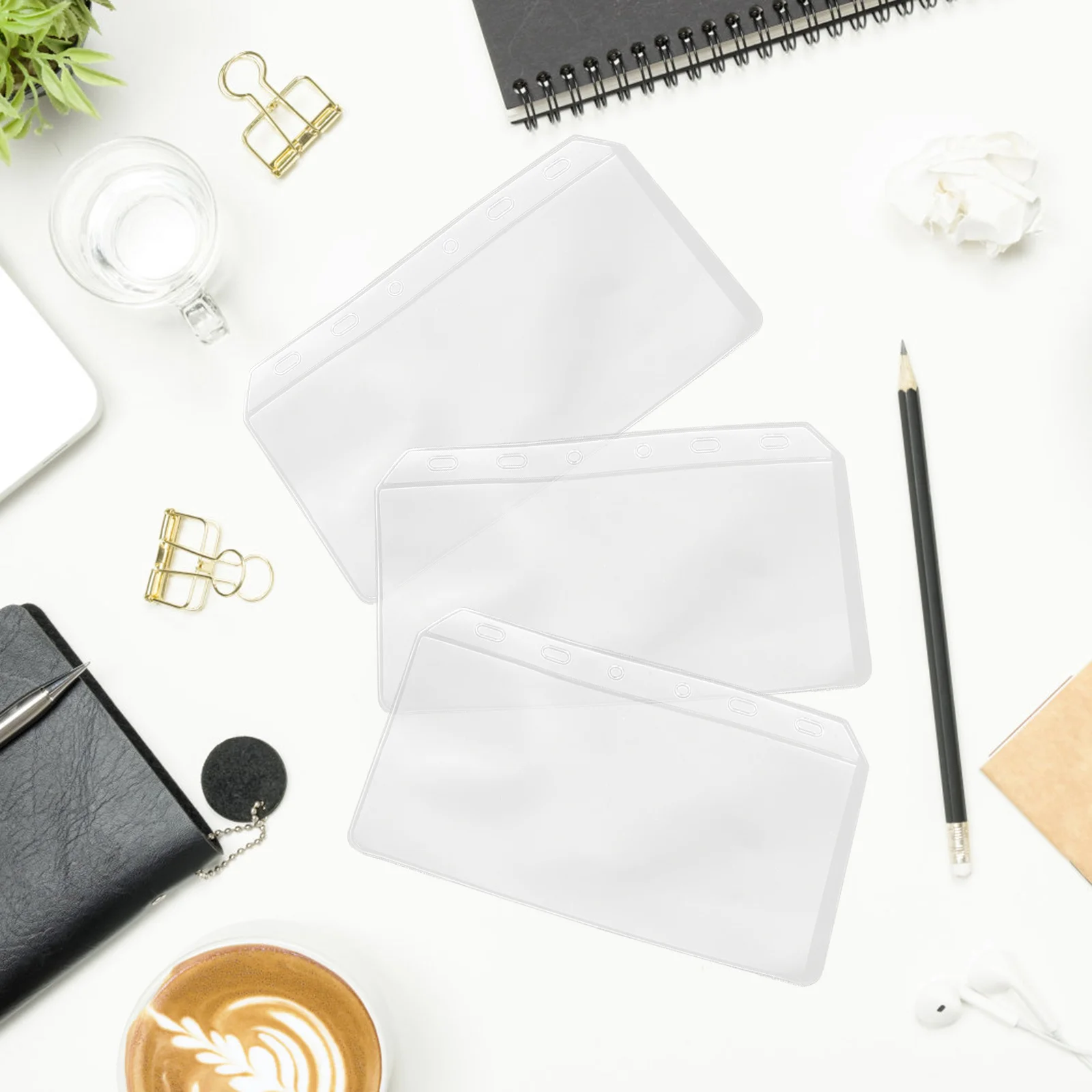 

5Pcs Binder Notebook Organizer Pouch 6 Pocket Loose Leaf Bag Water Resistant Document Filing Folder for Office School Travel