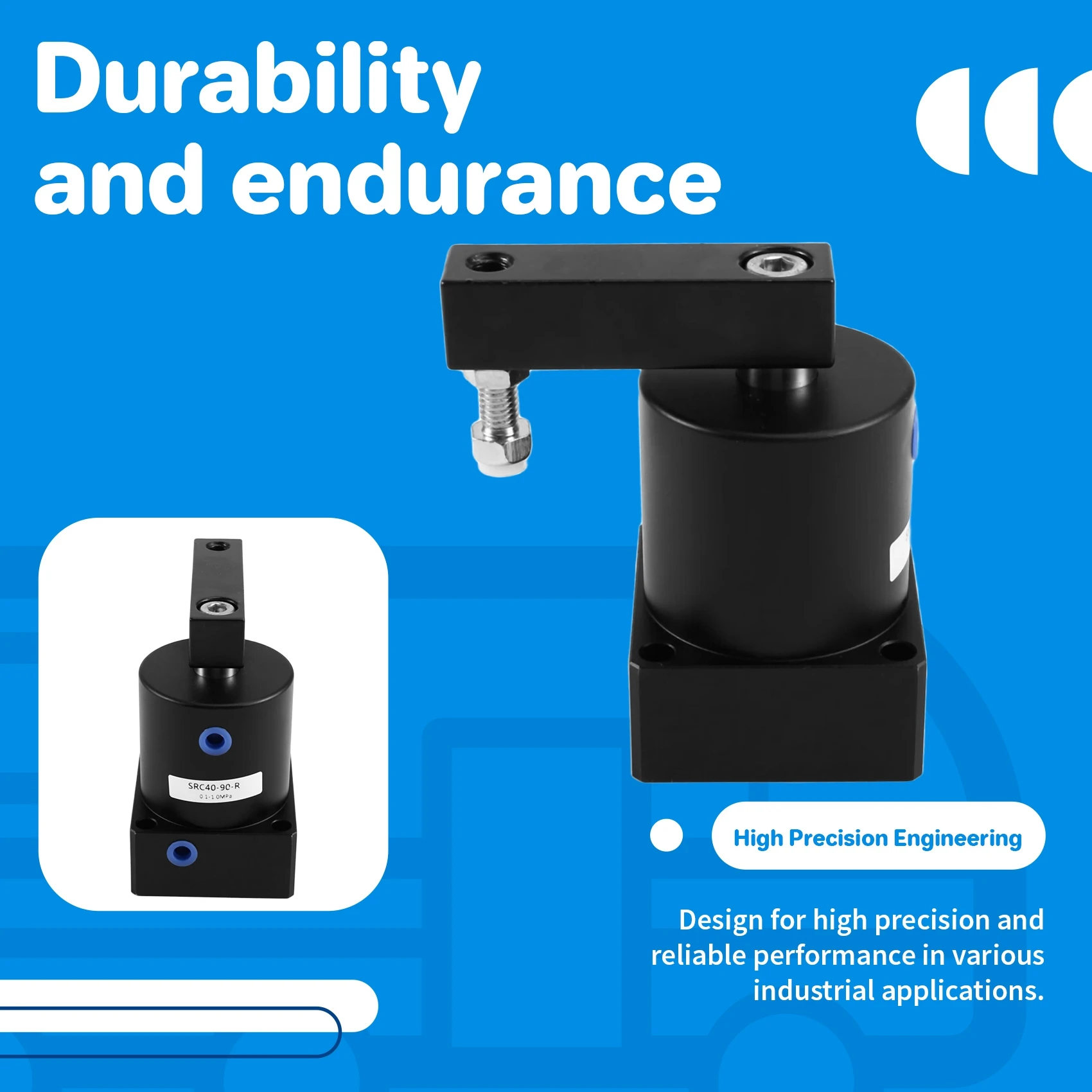 

AA76-SRC Cylinder 90°Degree Rotary Clamping Corner Pressing Cylinder SRC40-90-R Pneumatic Rotary Cylinder