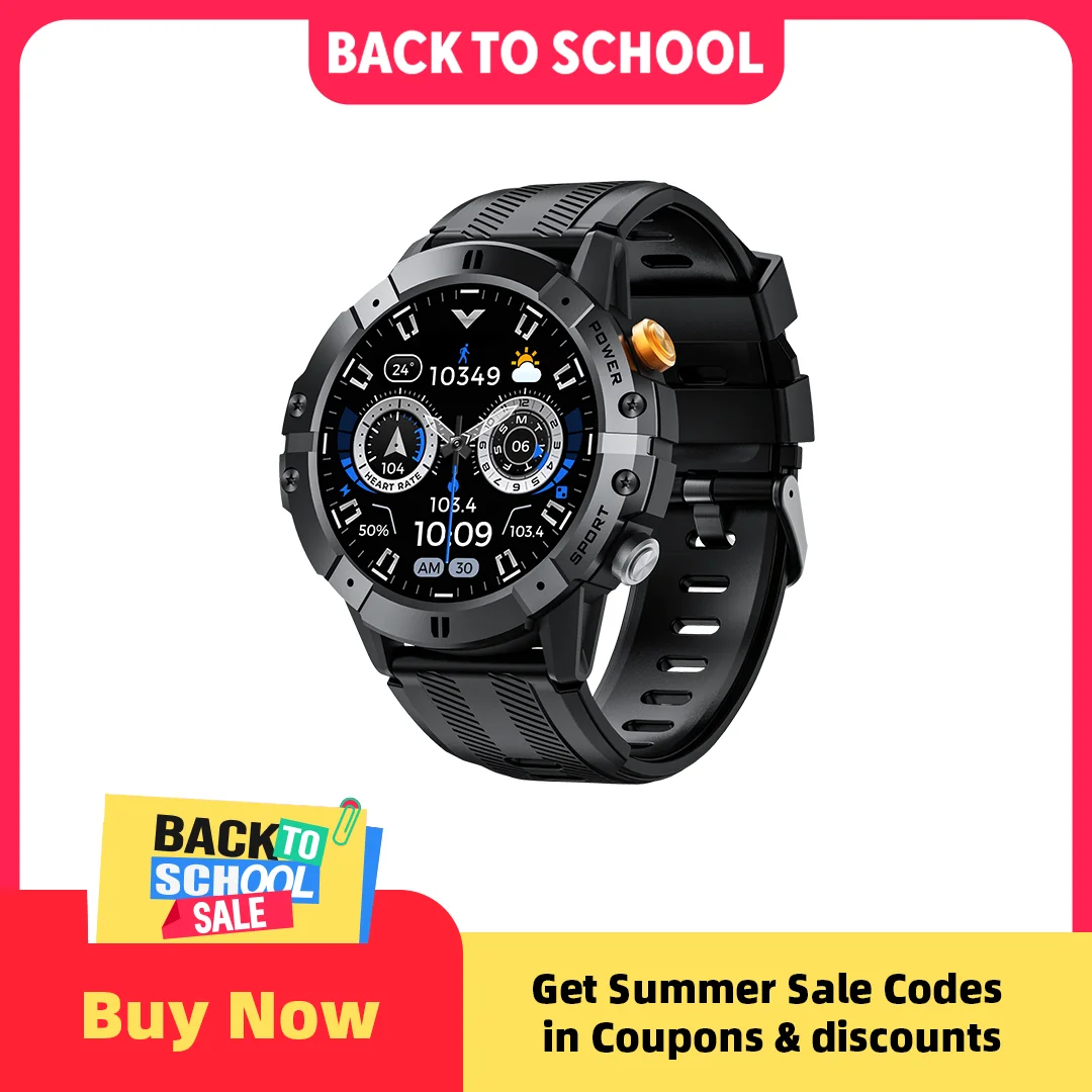 CUBOT C29 SmartWatch 1,52 polegadas 1ATM Relógio esportivo à prova d'água para homens Bateria de 410mAh, chamada Bluetooth, frequência cardíaca e monitor de saúde 24H